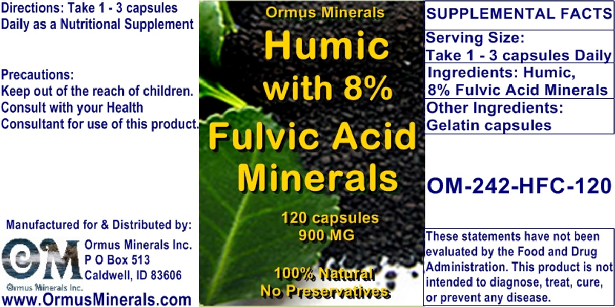 Ormus Minerals Humic Fulvic Acid Mineals
