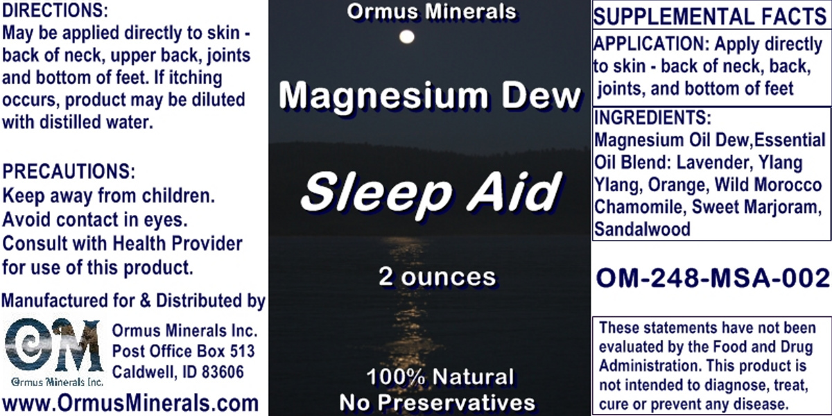 Ormus Minerals Magnesium Dew Sleep Aid